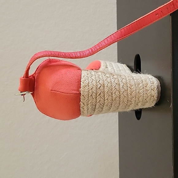 Size 6.5 Db Dk Fashion Coral Ankle Strap Espadrille Wedges - Picture 8 of 11